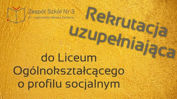 Rekrutacja uzupełniajaca do LO